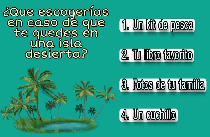 TEST: Si te quedas solo en una isla desierta, ¿Qué te gustaría tener a mano?